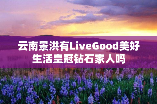 云南景洪有LiveGood美好生活皇冠钻石家人吗