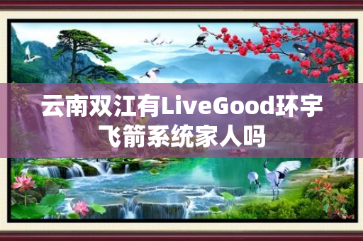 云南双江有LiveGood环宇飞箭系统家人吗