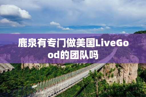 鹿泉有专门做美国LiveGood的团队吗