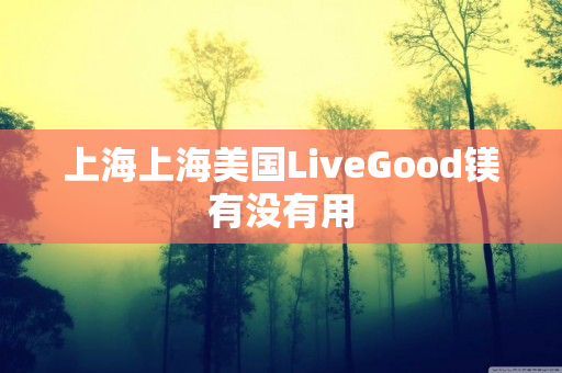 上海上海美国LiveGood镁有没有用