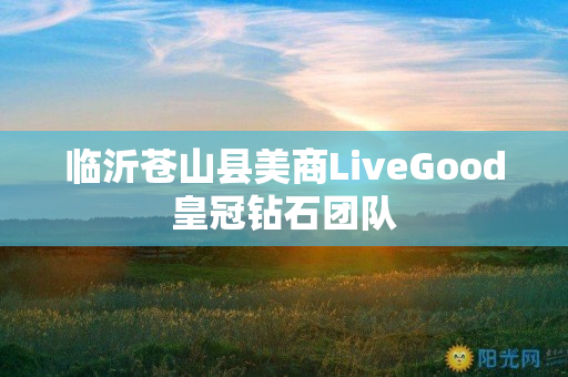 临沂苍山县美商LiveGood皇冠钻石团队