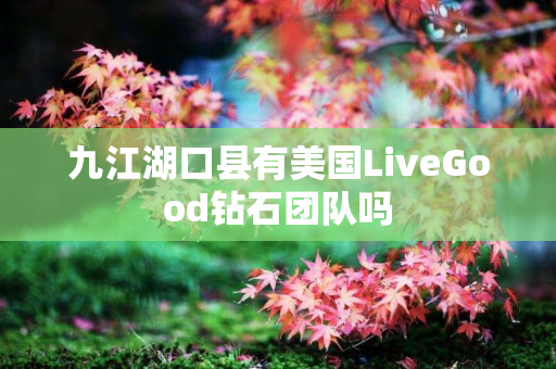 九江湖口县有美国LiveGood钻石团队吗