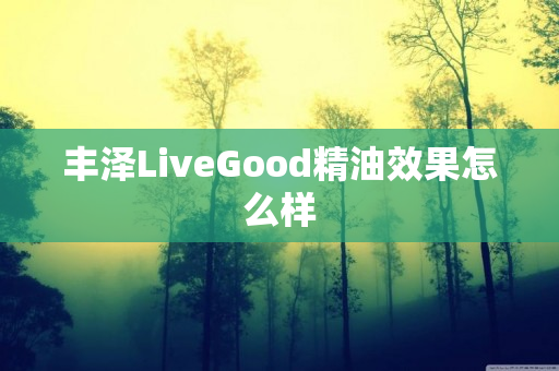 丰泽LiveGood精油效果怎么样