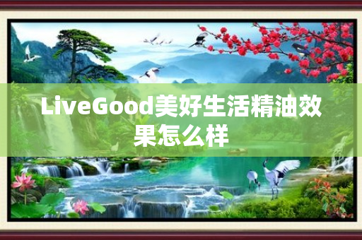 LiveGood美好生活精油效果怎么样