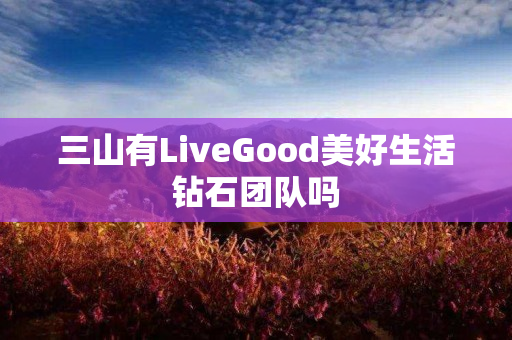 三山有LiveGood美好生活钻石团队吗