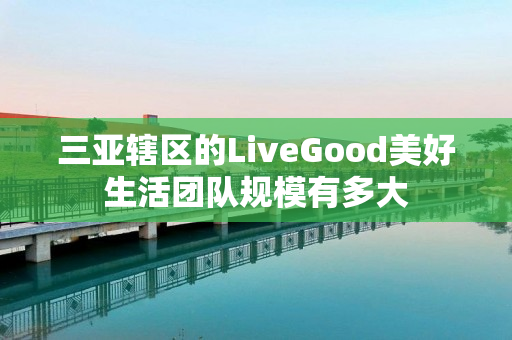 三亚辖区的LiveGood美好生活团队规模有多大