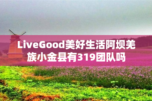 LiveGood美好生活阿坝羌族小金县有319团队吗