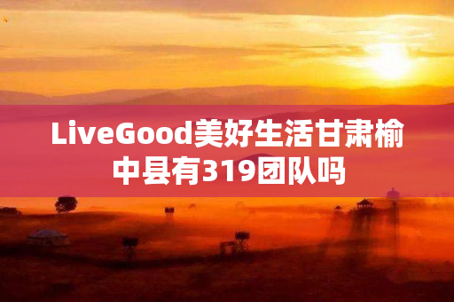 LiveGood美好生活甘肃榆中县有319团队吗