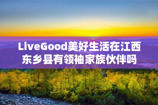 LiveGood美好生活在江西东乡县有领袖家族伙伴吗