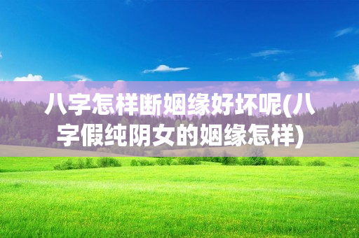 八字怎样断姻缘好坏呢(八字假纯阴女的姻缘怎样)