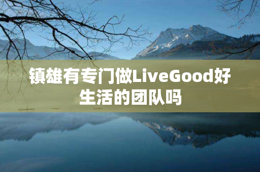 镇雄有专门做LiveGood好生活的团队吗