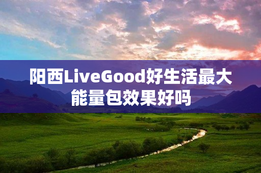 阳西LiveGood好生活最大能量包效果好吗