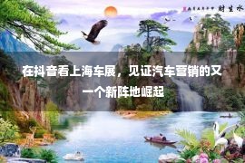 在抖音看上海车展，见证汽车营销的又一个新阵地崛起