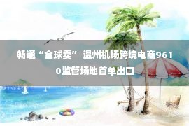 畅通“全球卖” 温州机场跨境电商9610监管场地首单出口