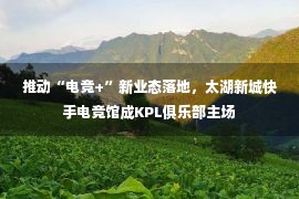 推动“电竞+”新业态落地，太湖新城快手电竞馆成KPL俱乐部主场