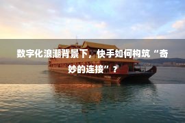 数字化浪潮背景下，快手如何构筑“奇妙的连接”？