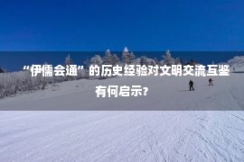 “伊儒会通”的历史经验对文明交流互鉴有何启示？