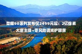 荣耀90系列发布仅2499元起：2亿像素大底主摄+零风险调光护眼屏