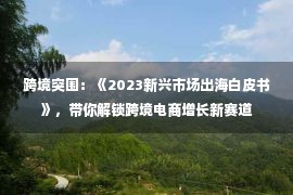 跨境突围：《2023新兴市场出海白皮书》，带你解锁跨境电商增长新赛道