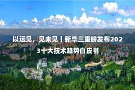 以远见，见未见丨新华三重磅发布2023十大技术趋势白皮书