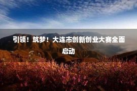 引领！筑梦！大连市创新创业大赛全面启动