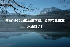 年薪1500万的经济学家，要靠带货生发水赚钱了？