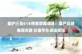 美护行业618预售数据速递：国产品牌表现亮眼 抖音平台增速突出