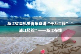 浙江省直机关青年宣讲“千万工程”“浦江经验”——浙江在线