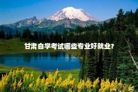 甘肃自学考试哪些专业好就业？