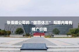 张雪峰公司的“做四休三” 短期内难有推广价值