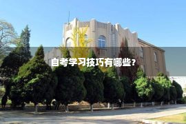 自考学习技巧有哪些？