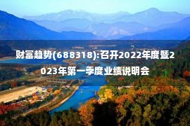 财富趋势(688318):召开2022年度暨2023年第一季度业绩说明会