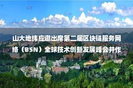 山大地纬应邀出席第二届区块链服务网络（BSN）全球技术创新发展峰会并作主题演讲