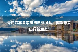 青岛共享童车加盟创业团队，成就未来出行新生态！