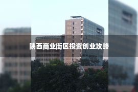 陕西商业街区投资创业攻略