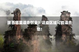 陕西哪里适合创业？这些区域可能适合您！