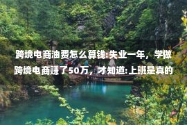 跨境电商油费怎么算钱:失业一年，学做跨境电商赚了50万，才知道:上班是真的耽误赚钱。