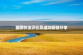 美团创业评价及成功经验分享