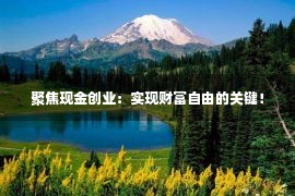 聚焦现金创业：实现财富自由的关键！