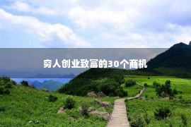 穷人创业致富的30个商机