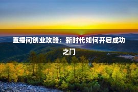 直播间创业攻略：新时代如何开启成功之门