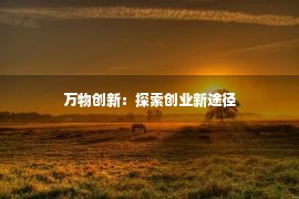 万物创新：探索创业新途径