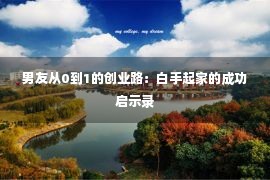 男友从0到1的创业路：白手起家的成功启示录