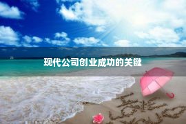 现代公司创业成功的关键