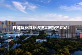 甘肃就业创业选拔大赛报名启动！