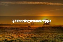 深圳创业税收优惠措施大揭秘