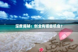 深度揭秘：创业有哪些机会？