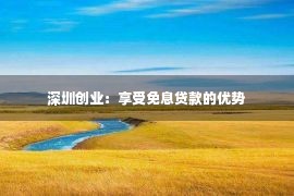 深圳创业：享受免息贷款的优势