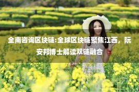 全南咨询区块链:全球区块链聚焦江西，阮安邦博士解读双链融合