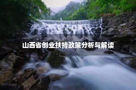 山西省创业扶持政策分析与解读